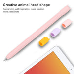 Estojo protetor de silicone com desenho animado de animal para caneta Stylus 4 em 1 para Apple Pencil 1, Para Apple Pencil 1