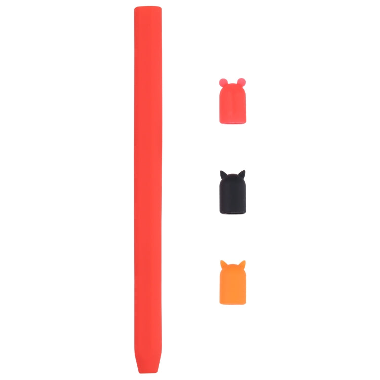 Estojo protetor de silicone com desenho animado de animal para caneta Stylus 4 em 1 para Apple Pencil 2, Para Apple Pencil 2