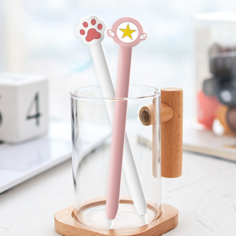 Capa protetora de silicone com desenho animado fofo para Apple Pencil 1 (Estrela de cinco pontas rosa), Para Apple Pencil 1