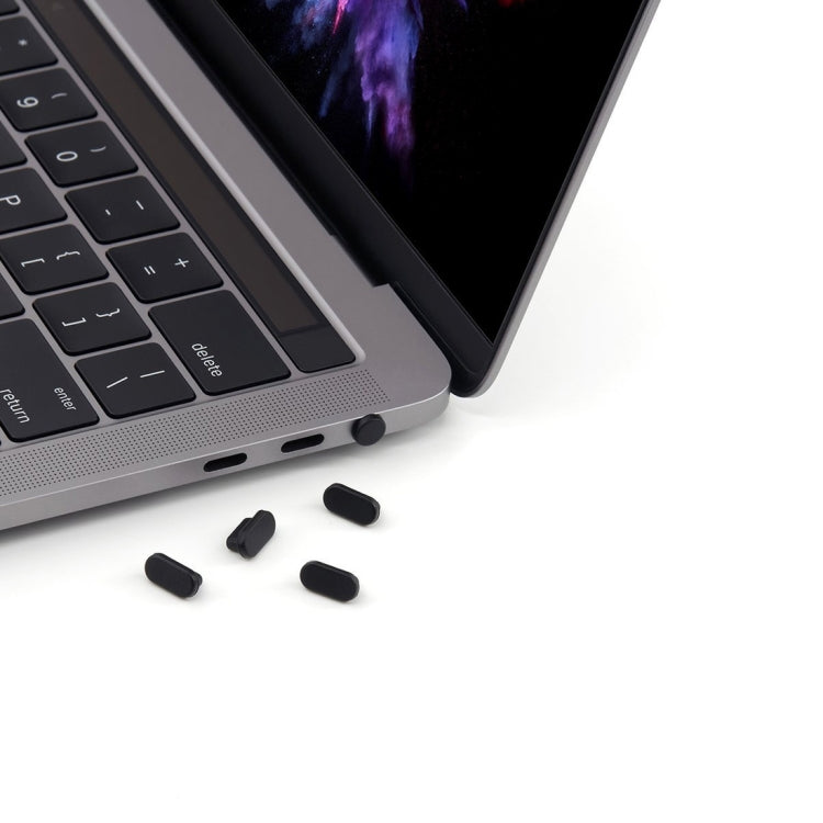 ENKAY 5 em 1 Tampões à Prova de Poeira para Porta de Carregamento para MacBook 12 polegadas / MacBook Pro 13,3 / 15,4 polegadas (2016/2017)