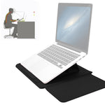 Conjunto de Mala Forro Universal Impermeável em PU para Laptop 4 em 1 com Alça, Suporte e Porta-Canetas + 2 Enroladores + Mala para Rato + Mala para Carregador para Portáteis de 13 / 14 polegadas, 13 / 14 polegadas