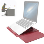 Conjunto de Mala Forro Universal Impermeável em PU para Laptop 4 em 1 com Alça, Suporte e Porta-Canetas + 2 Enroladores + Mala para Rato + Mala para Carregador para Portáteis de 13 / 14 polegadas, 13 / 14 polegadas