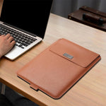 Conjunto de Mala Forro Universal Impermeável em PU para Laptop 4 em 1 com Alça, Suporte e Porta-Canetas + 2 Enroladores + Mala para Rato + Mala para Carregador para Portáteis de 13 / 14 polegadas, 13 / 14 polegadas