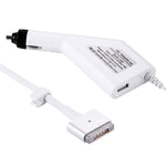 Carregador de Carro MagSafe 2 Estilo T 5 Pinos 45W 14,85V 3,05A com 1 Porta USB para Apple MacBook A1466 / A1436 / A1465 / A1435 / MD224 / MD231 / MD761 / MD711, Comprimento: 1,7m, 45W 14,85V 3,05A