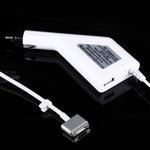 Carregador de Carro MagSafe 2 Estilo T 5 Pinos 45W 14,85V 3,05A com 1 Porta USB para Apple MacBook A1466 / A1436 / A1465 / A1435 / MD224 / MD231 / MD761 / MD711, Comprimento: 1,7m, 45W 14,85V 3,05A