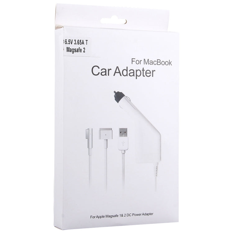Carregador de Carro MagSafe 2 Estilo T 5 Pinos 60W 16,5V 3,65A com 1 Porta USB para Apple MacBook A1465 / A1502 / A1435 / MD212 / MD2123 / MD662, Comprimento: 1,7m