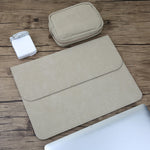Bolsa Interna Horizontal 2 em 1 em Pele Mate para Portátil + Bolsa de Energia para MacBook Air 11.6 polegadas A1465 (2012 - 2015) / A1370 (2010 - 2011), MacBook Air 11.6 polegadas A1465 (2012 - 2015) / A1370 (2010 - 2011)