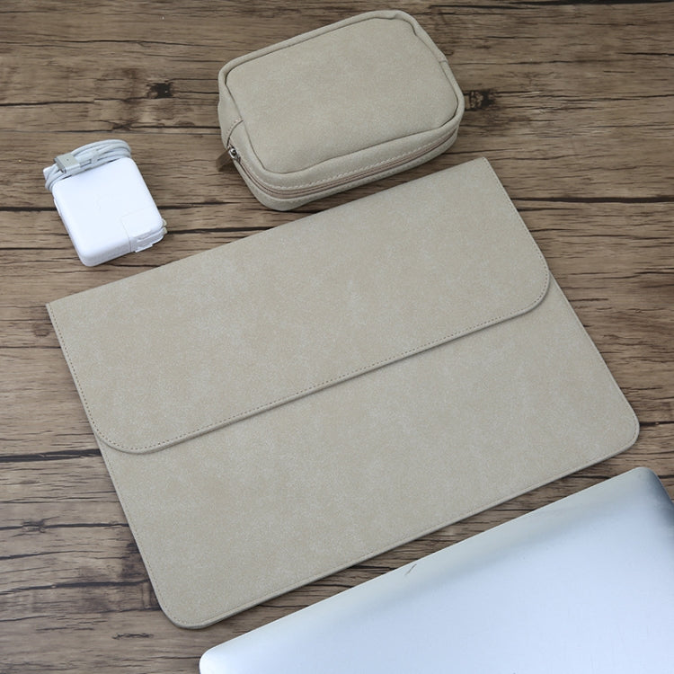 Bolsa Interna Horizontal 2 em 1 em Pele Mate para Portátil + Bolsa de Energia para MacBook Air 13.3 polegadas A1466 (2012 - 2017) / A1369 (2010 - 2012), MacBook Air 13.3 polegadas A1466 (2012 - 2017) / A1369 (2010 - 2012)