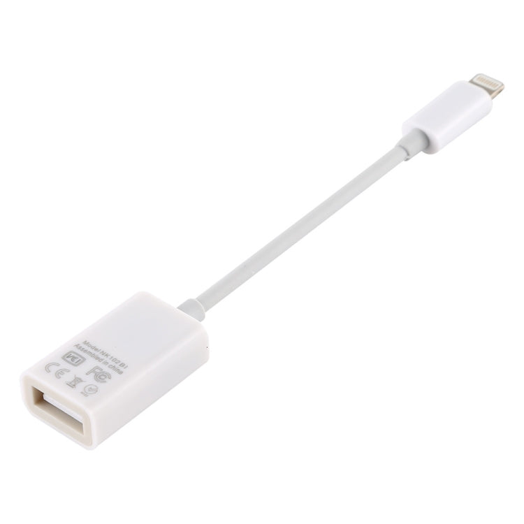 Adaptador de Câmara NK102 Macho 8 Pinos para Porta USB Fêmea Única, Suporta Sistema iOS 13.0 e Superior