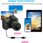 Adaptador de Câmara NK102 Macho 8 Pinos para Porta USB Fêmea Única, Suporta Sistema iOS 13.0 e Superior