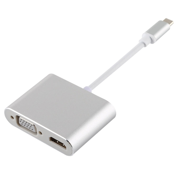 Adaptador Multifuncional 4 em 1 USB / Type-C para 4K HDMI + VGA + USB 3.0