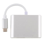 Adaptador Multifuncional 4 em 1 USB / Type-C para 4K HDMI + VGA + USB 3.0