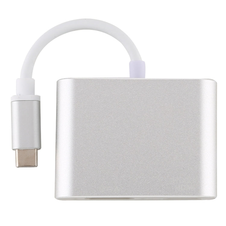 Adaptador Multifuncional 4 em 1 USB / Type-C para 4K HDMI + VGA + USB 3.0