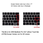 ENKAY Hat-Prince 2 em 1 Capa Protetora Rígida Fosca de Plástico + Versão Europa Capa Protetora Ultra-fina de TPU para Teclado para MacBook Pro 2016 13,3 Polegadas sem Touch Bar (A1708), 13,3 polegadas sem Touch Bar Versão Europa
