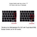 ENKAY Hat-Prince 2 em 1 Capa Protetora Rígida Cristal de Plástico + Versão Europa Capa Protetora Ultra-fina de TPU para Teclado para MacBook Pro 2016 13,3 Polegadas com Touch Bar (A1706), 13,3 polegadas com Touch Bar Versão Europa