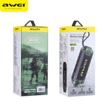 Coluna Bluetooth awei Y280 IPX4 com Power Bank, Graves Reforçados, Microfone Integrado, Suporte FM / USB / Cartão TF / AUX, Y280