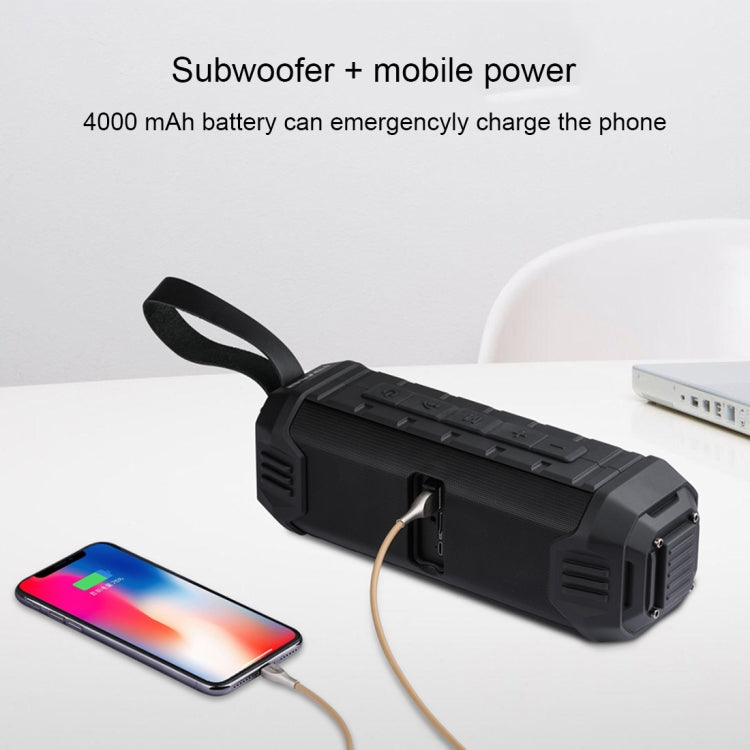 Coluna Bluetooth awei Y280 IPX4 com Power Bank, Graves Reforçados, Microfone Integrado, Suporte FM / USB / Cartão TF / AUX, Y280