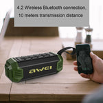 Coluna Bluetooth awei Y280 IPX4 com Power Bank, Graves Reforçados, Microfone Integrado, Suporte FM / USB / Cartão TF / AUX, Y280