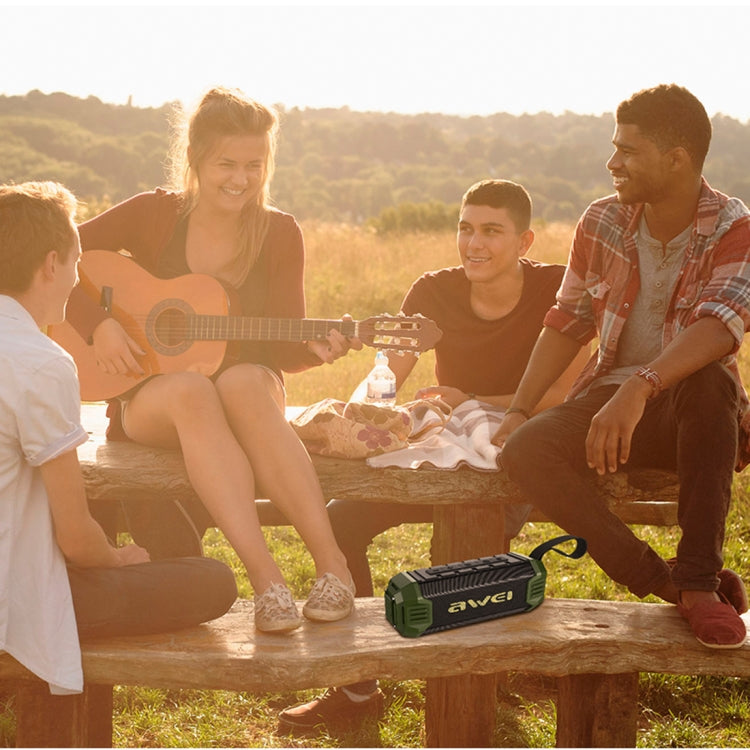 Coluna Bluetooth awei Y280 IPX4 com Power Bank, Graves Reforçados, Microfone Integrado, Suporte FM / USB / Cartão TF / AUX, Y280