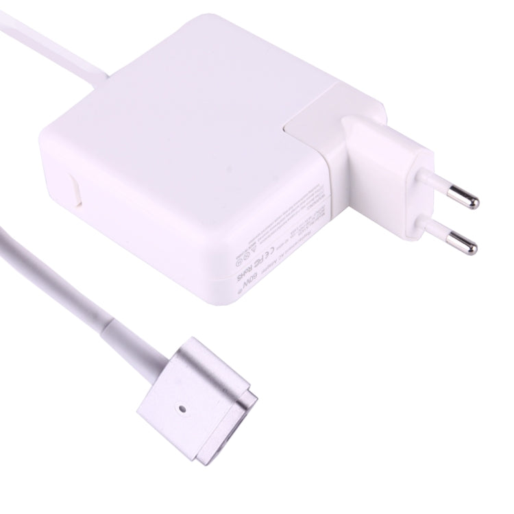Adaptador CA de Substituição MagSafe 2 Estilo T 60W 16.5V 3.65A 5 Pinos para Apple Macbook A1425 / A1435 / A1502, Comprimento: 1,8m