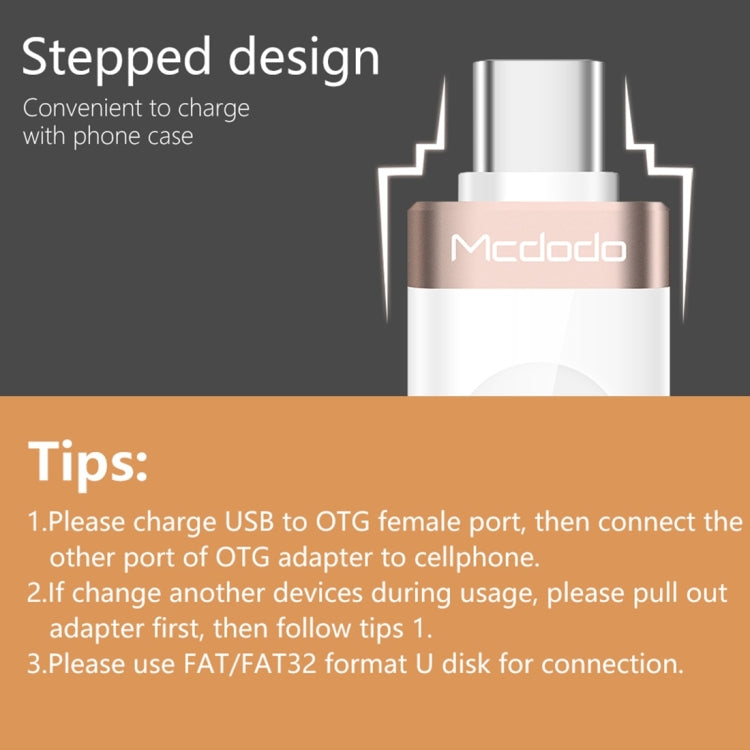 Adaptador OTG de Transmissão e Carregamento de Dados Mcdodo OT-1942 USB-C / Type-C para USB 3.0 AF