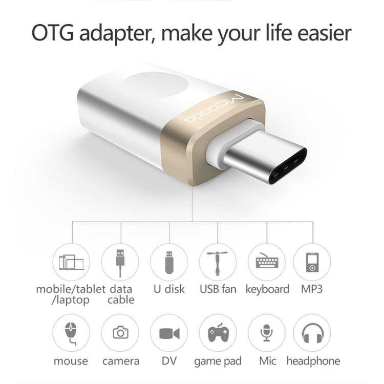 Adaptador OTG de Transmissão e Carregamento de Dados Mcdodo OT-1942 USB-C / Type-C para USB 3.0 AF
