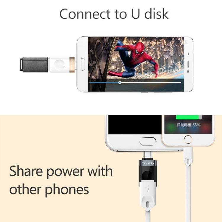 Adaptador OTG de Transmissão e Carregamento de Dados Mcdodo OT-1942 USB-C / Type-C para USB 3.0 AF