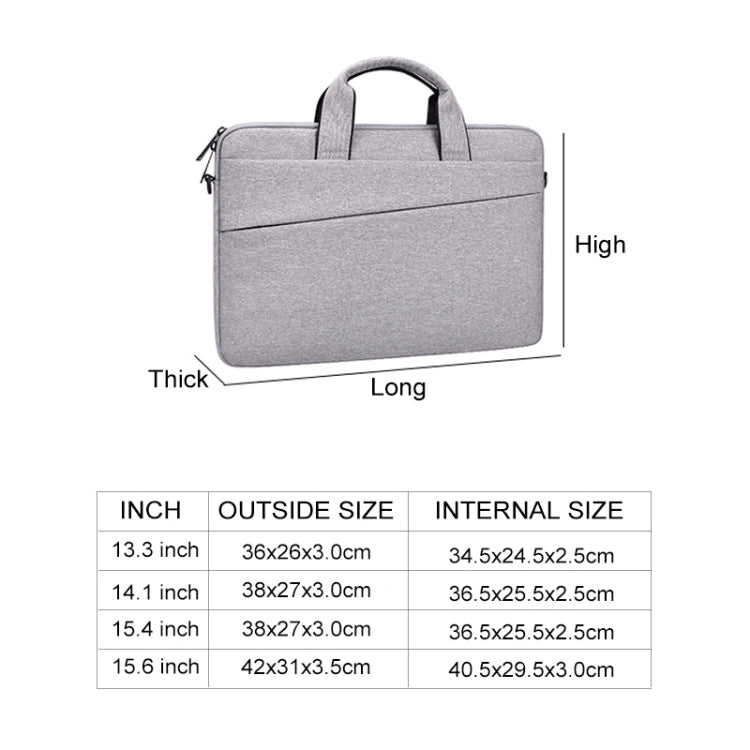 Bolsa para Portátil e Tablet ST03S de 15,4 polegadas com Bolsos Duplos, Tecido Oxford, Alça Macia, Portátil, Preto 15,4 polegadas, Rosa 15,4 polegadas, Cinzento 15,4 polegadas, Cinzento Espacial Profundo 15,4 polegadas, Azul Marinho 15,4 polegadas