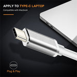 Conversor USB-C / Tipo-C 3.1 Macho para DP Fêmea HD, Comprimento: 12cm