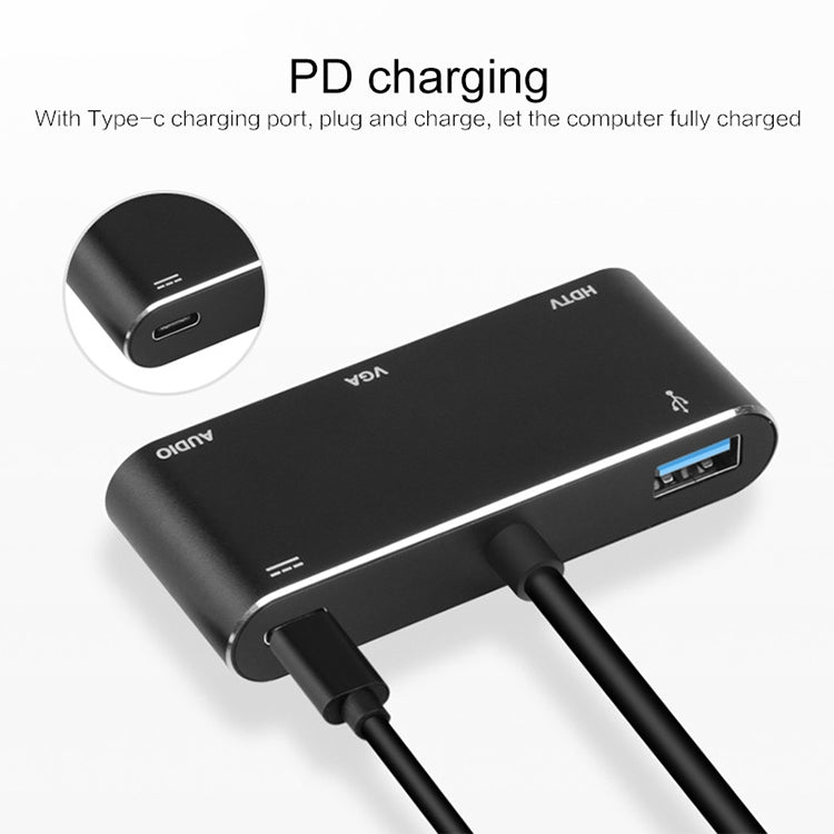 Conversor USB-C / Type-C para HDMI / VGA / USB 3.0 / PD