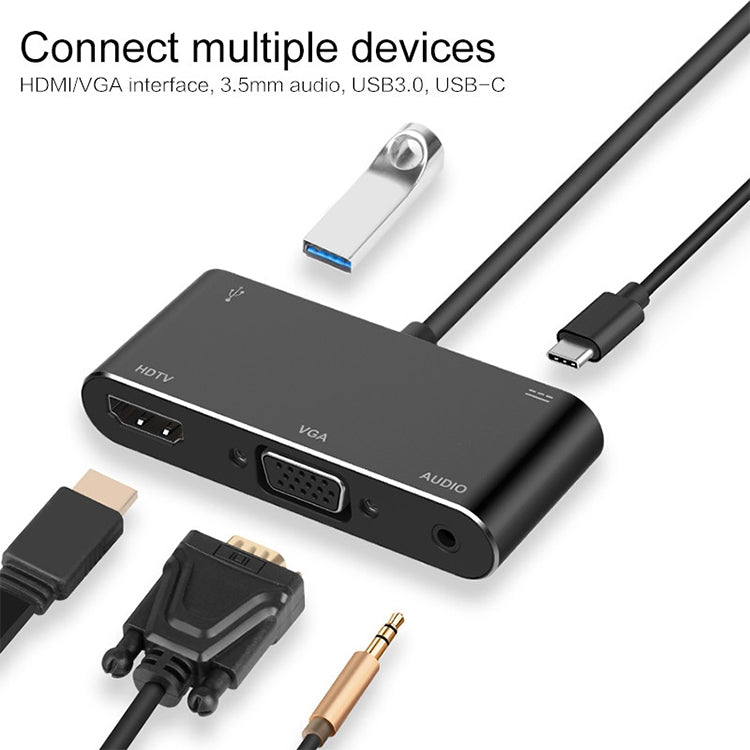 Conversor USB-C / Type-C para HDMI / VGA / USB 3.0 / PD