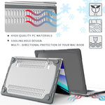Para MacBook Pro 16 polegadas A2141 (2019) Capa Protetora para Portátil em PC + TPU Duas Cores