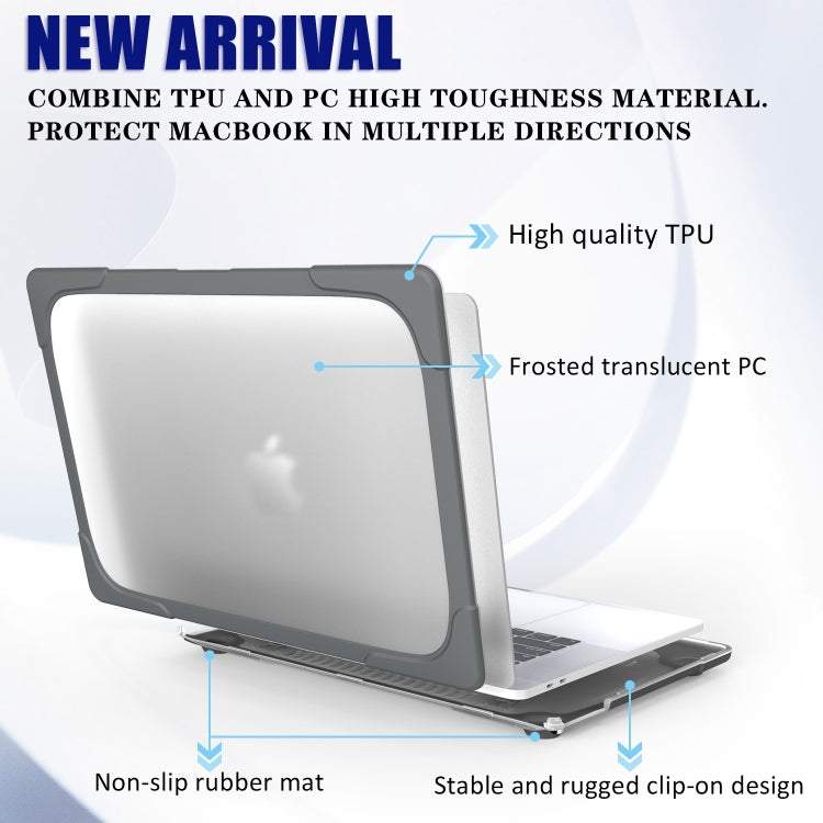 Para MacBook Pro 16 polegadas A2141 (2019) Capa Protetora para Portátil em PC + TPU Duas Cores