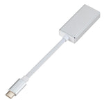 Conversor USB-C / Type-C 3.1 Macho para Mini DP Fêmea HD, Comprimento: 12cm, Prateado, Dourado