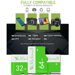 Cartão de Memória Micro SD (TF) Richwell 32GB Classe 10 de Alta Velocidade, 32GB