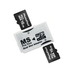 Adaptador CR-5400 Dual Slot Micro SDHC (TF) para MS PRO Duo, Capacidade Total Suportada: 64GB, CR-5400