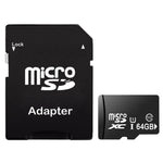 Cartão de Memória Micro SD(TF) de Alta Velocidade Classe 10 de 64GB de Taiwan (Capacidade 100% Real), 64GB