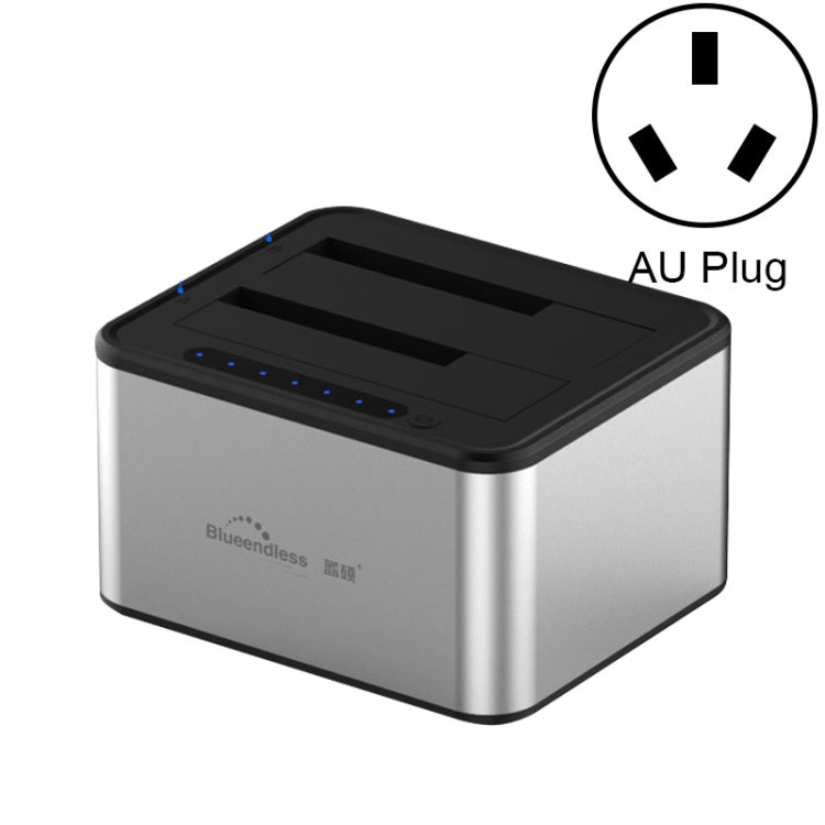 Dock para Disco Rígido Blueendless SATA USB 3.0 2 Baias para Cópia Offline de 2,5 / 3,5 polegadas