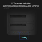 Dock para Disco Rígido Blueendless SATA USB 3.0 2 Baias para Cópia Offline de 2,5 / 3,5 polegadas