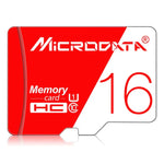 Cartão de Memória MICRODATA 16GB Alta Velocidade U1 Vermelho e Branco TF (Micro SD), 16GB
