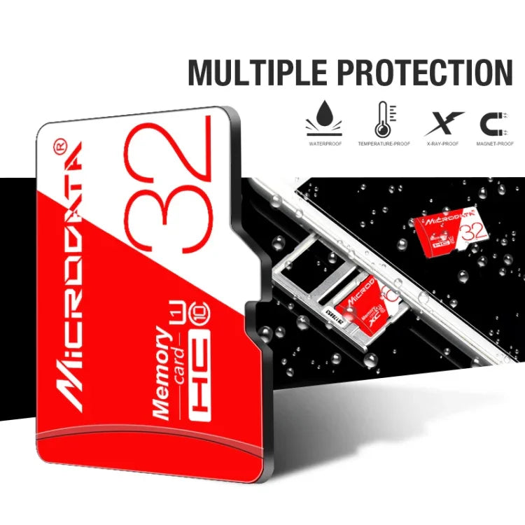 Cartão de Memória MICRODATA 16GB Alta Velocidade U1 Vermelho e Branco TF (Micro SD), 16GB