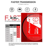 Cartão de Memória MICRODATA 16GB Alta Velocidade U1 Vermelho e Branco TF (Micro SD), 16GB