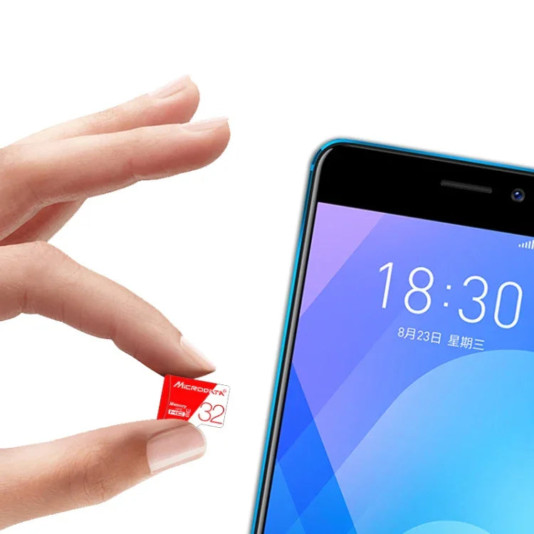 Cartão de Memória MICRODATA 16GB Alta Velocidade U1 Vermelho e Branco TF (Micro SD), 16GB