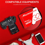 Cartão de Memória MICRODATA 16GB Alta Velocidade U1 Vermelho e Branco TF (Micro SD), 16GB
