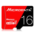 Cartão de Memória TF (Micro SD) Vermelho e Preto U1 de Alta Velocidade MICRODATA 16GB, 16GB