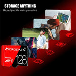 Cartão de Memória TF (Micro SD) Vermelho e Preto U1 de Alta Velocidade MICRODATA 16GB, 16GB