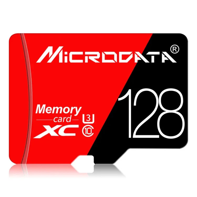 Cartão de Memória TF (Micro SD) Vermelho e Preto U3 de Alta Velocidade MICRODATA 128GB, 128GB