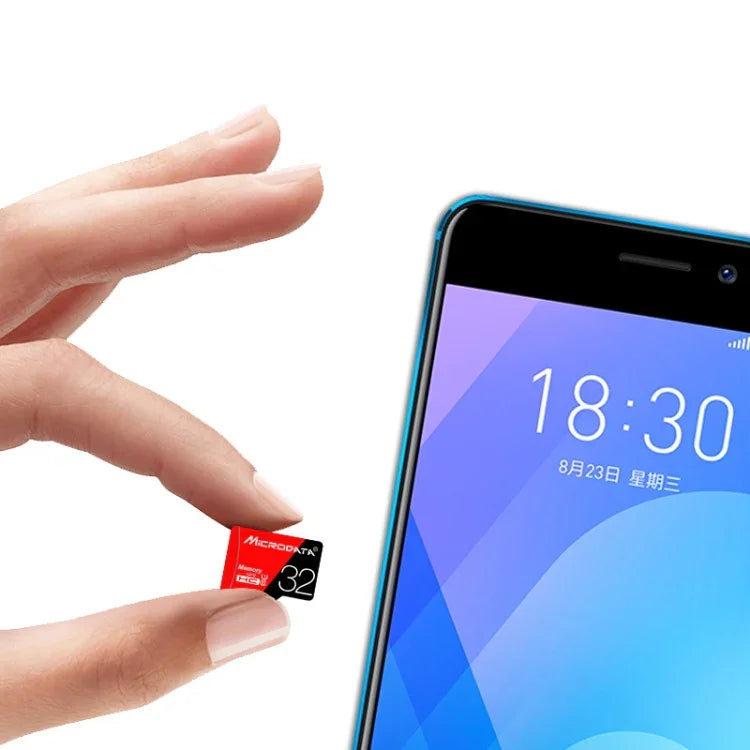Cartão de Memória TF (Micro SD) Vermelho e Preto U3 de Alta Velocidade MICRODATA 128GB, 128GB