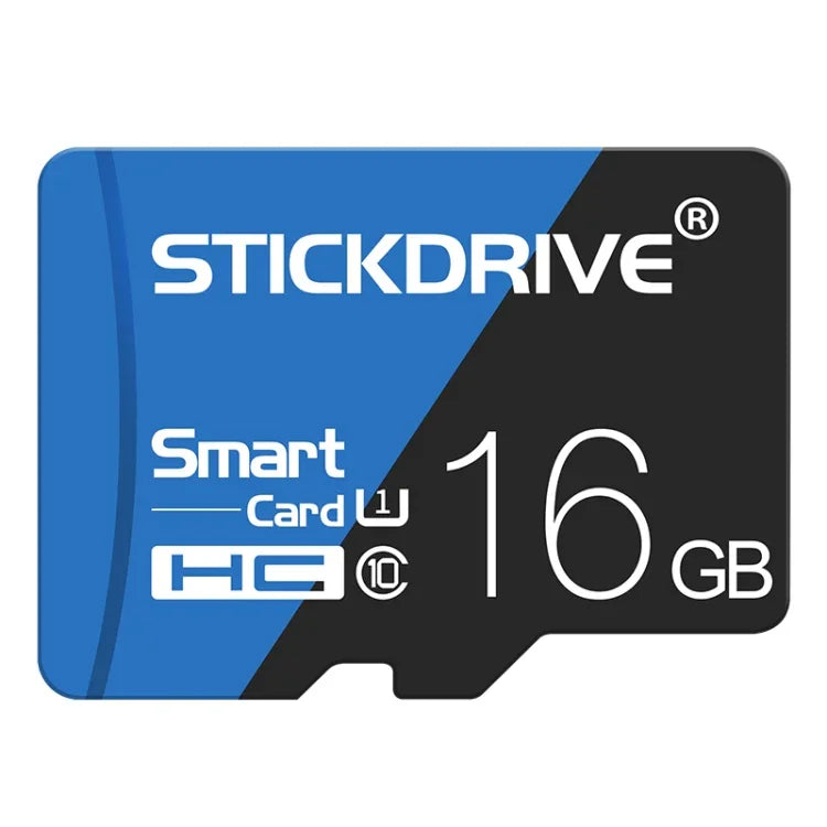 Cartão de Memória TF (Micro SD) Azul e Preto U1 de Alta Velocidade STICKDRIVE 16GB, 16GB