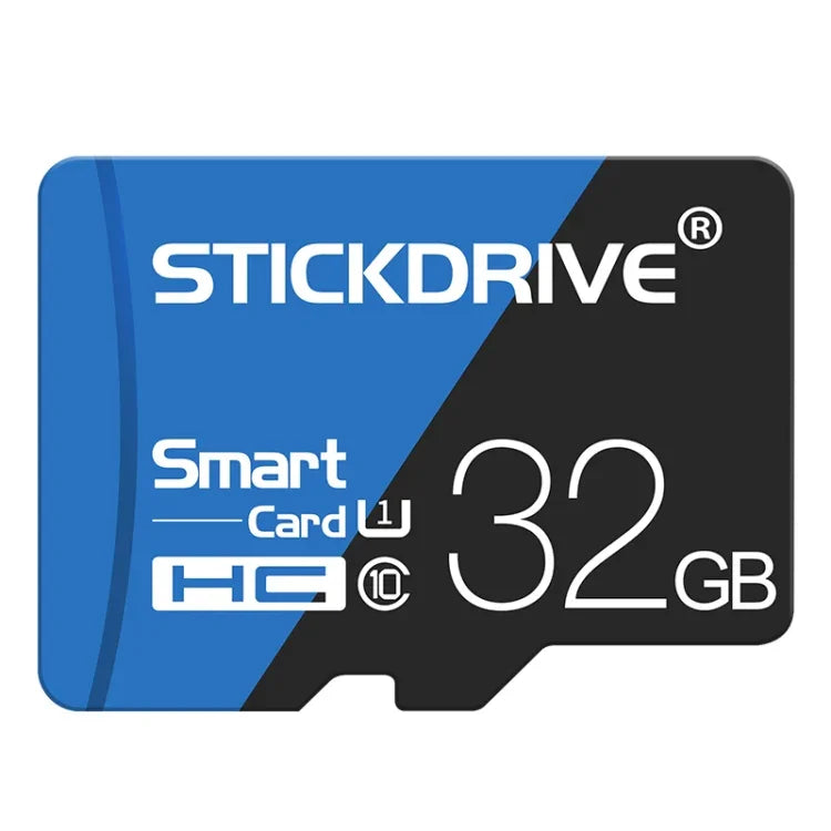 Cartão de Memória TF (Micro SD) Azul e Preto U1 de Alta Velocidade STICKDRIVE 32GB, 32GB